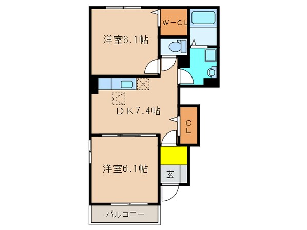 アンジュールの物件間取画像